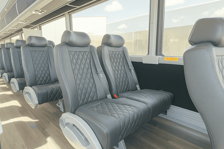 interior of Layton Coach Bus Service charter bus