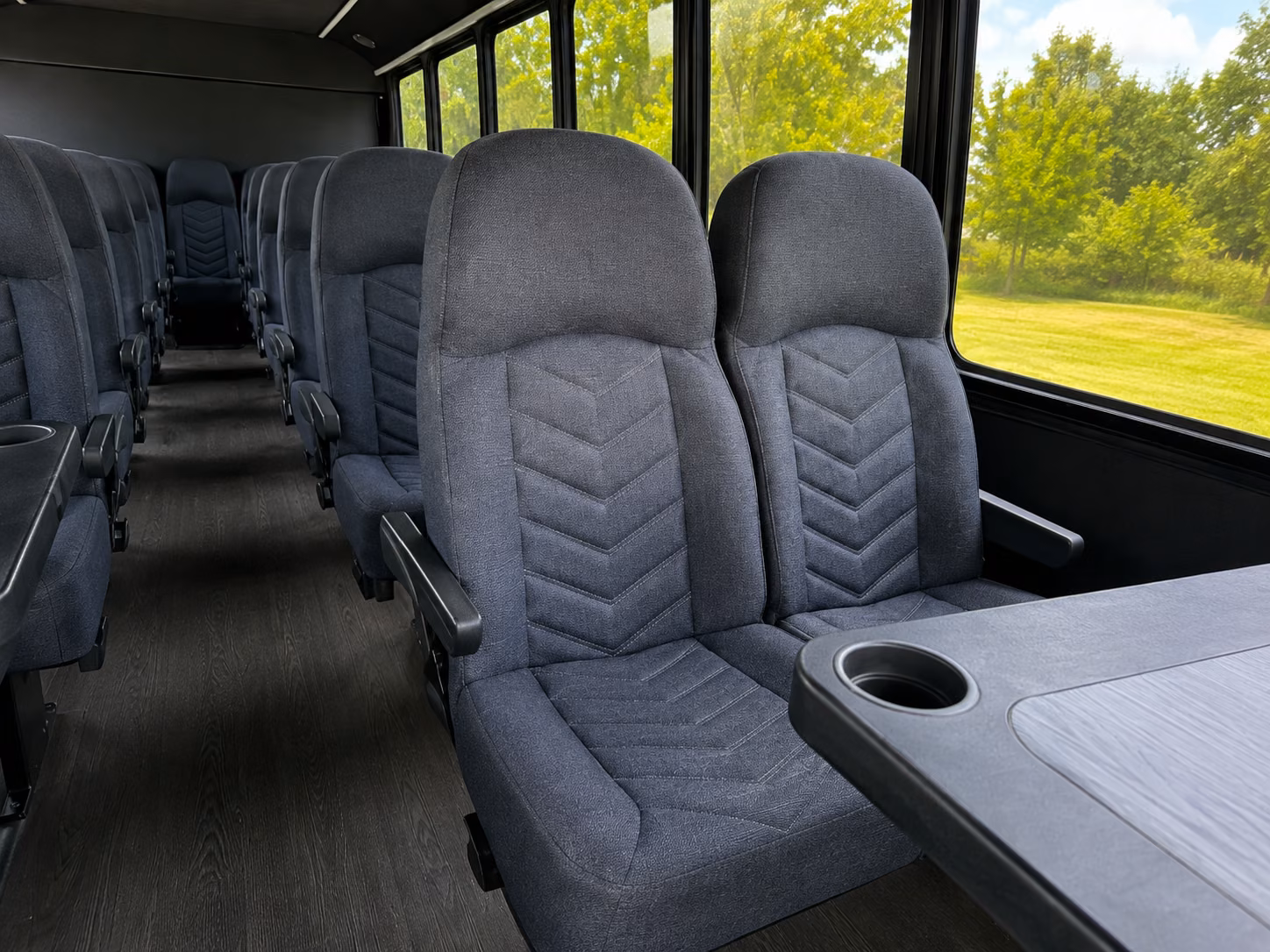 layton 18 passenger minibus interior