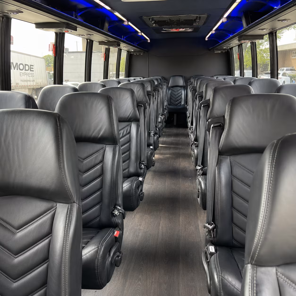 layton 30 passenger minibus inside