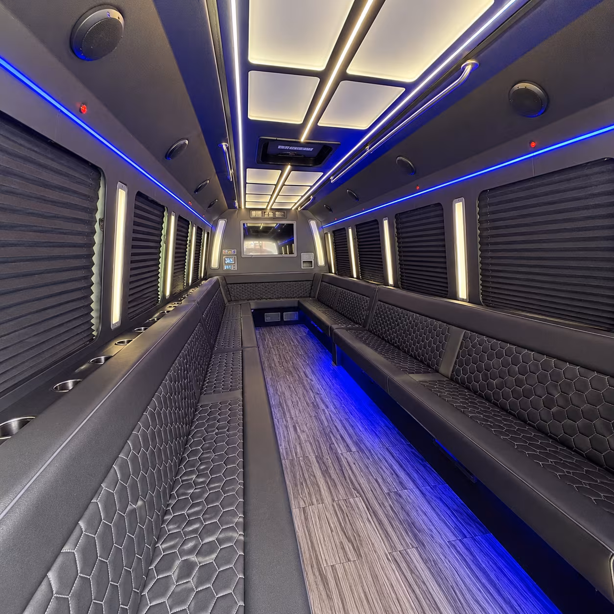 layton 30 passenger party bus interior