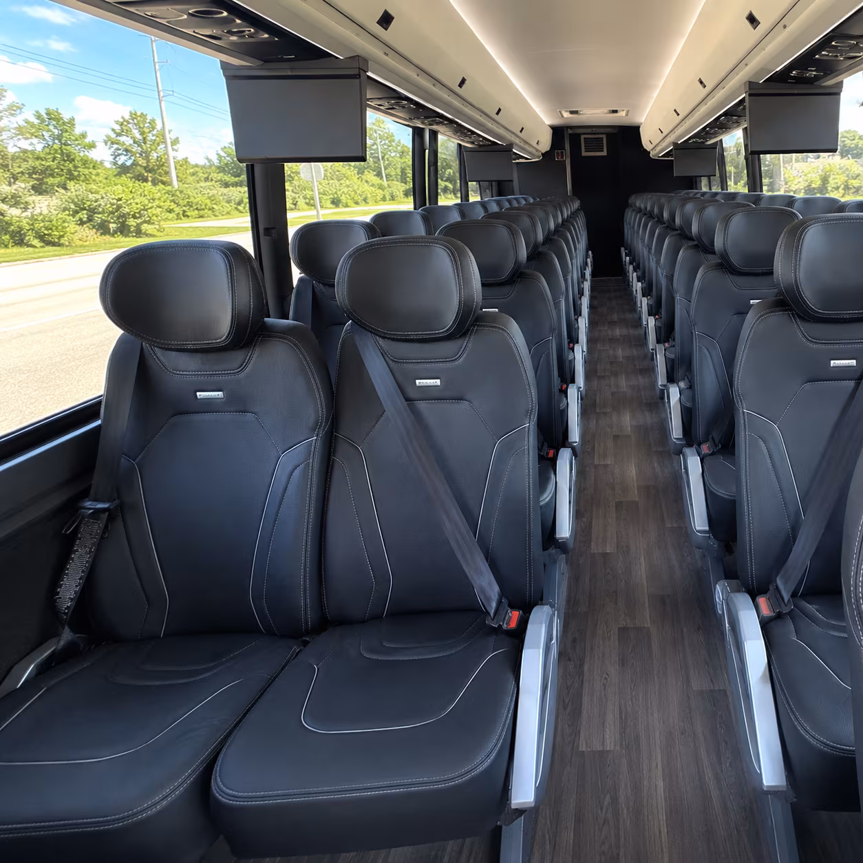 layton 56 passenger charter bus interior