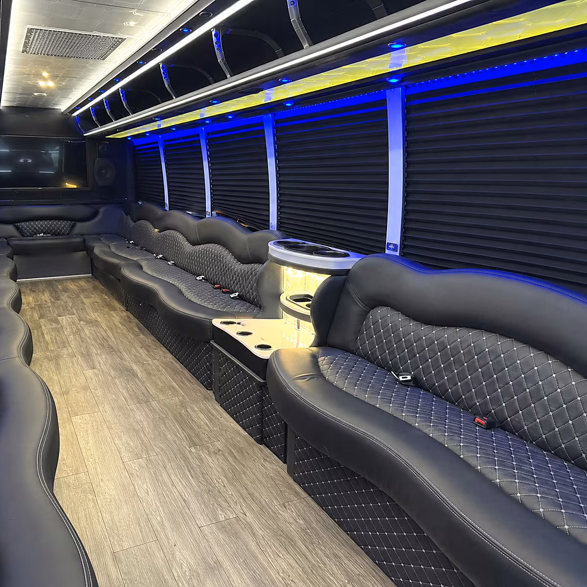layton party bus rental interior